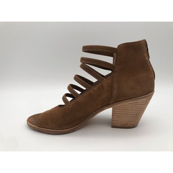 Eileen Fisher James Strappy Sandals Tan Light Brown Open Toe Zip Back Women's 9 - Picture 2 of 8